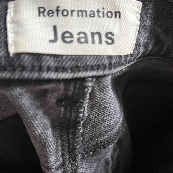 Reformation Gray Wide Leg, High Rise Jeans Size 24 A31 - Picture 8 of 12